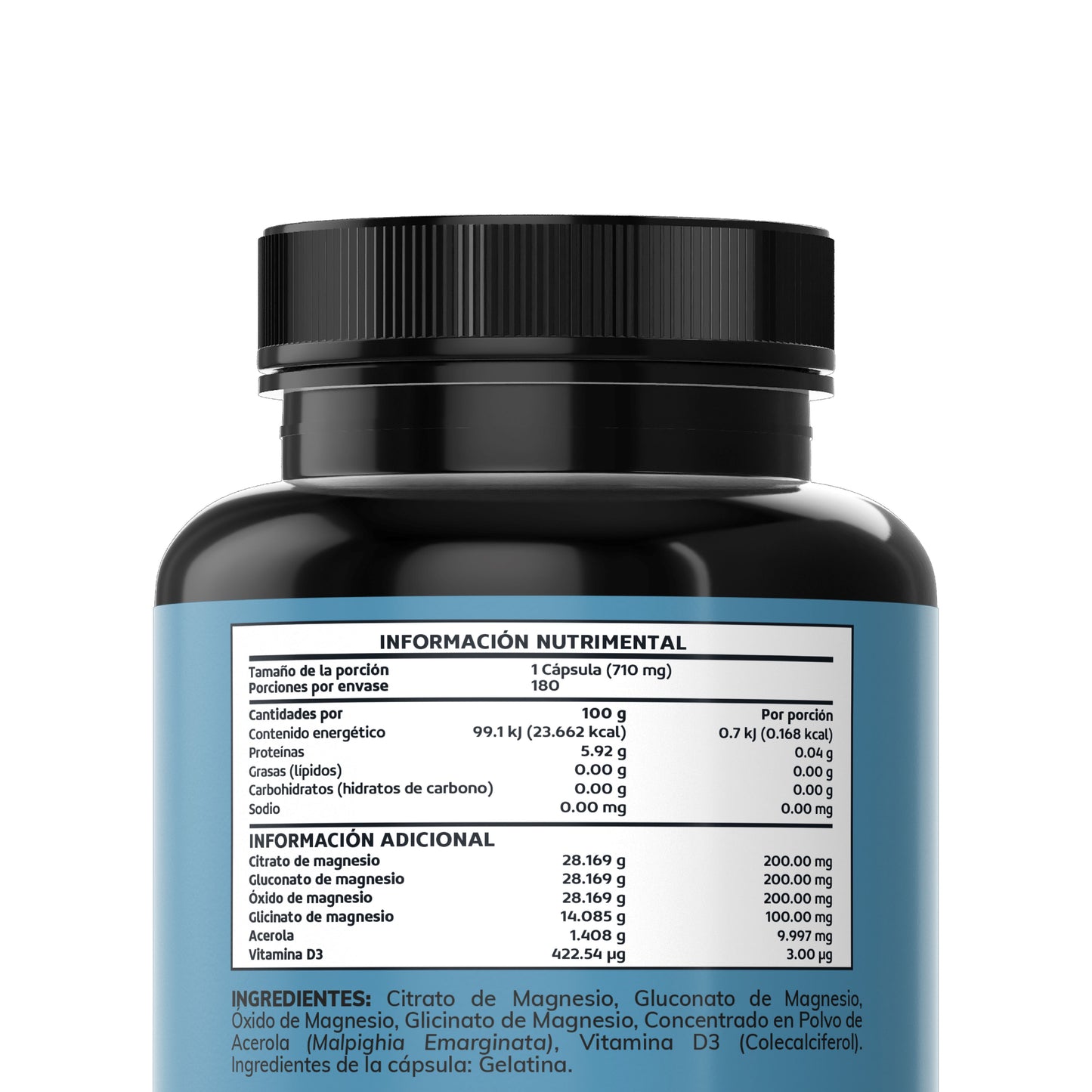 Magnesio complex con 4 magnesios - 180 cápsulas