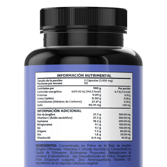 Daily Essentials | Con vitamina C + Betaglucanos - 60 cápsulas