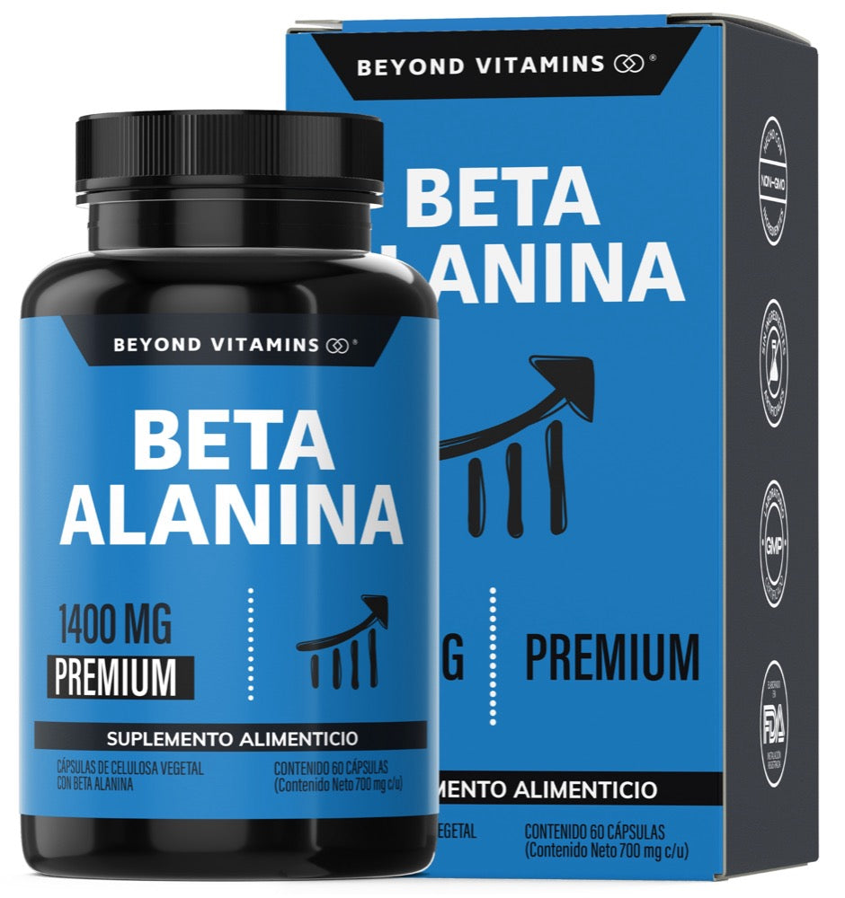 Beta Alanina 1400 MG | Premium - 60 cápsulas