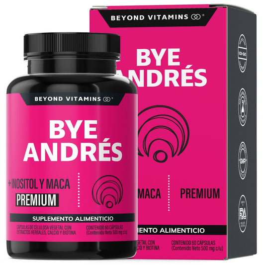 Bye Andrés | Con Inositol y Maca - 60 Cápsulas