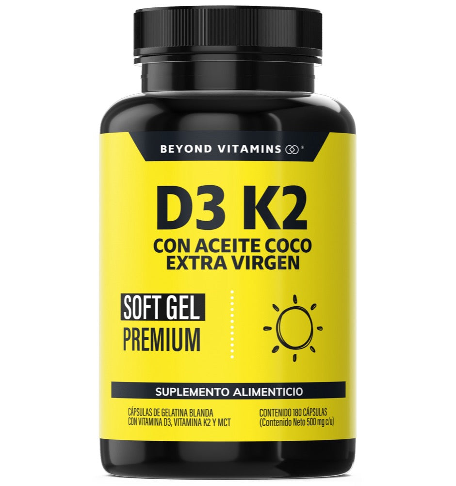 Vitamina D3 K2 | Con aceite de coco extra virgen