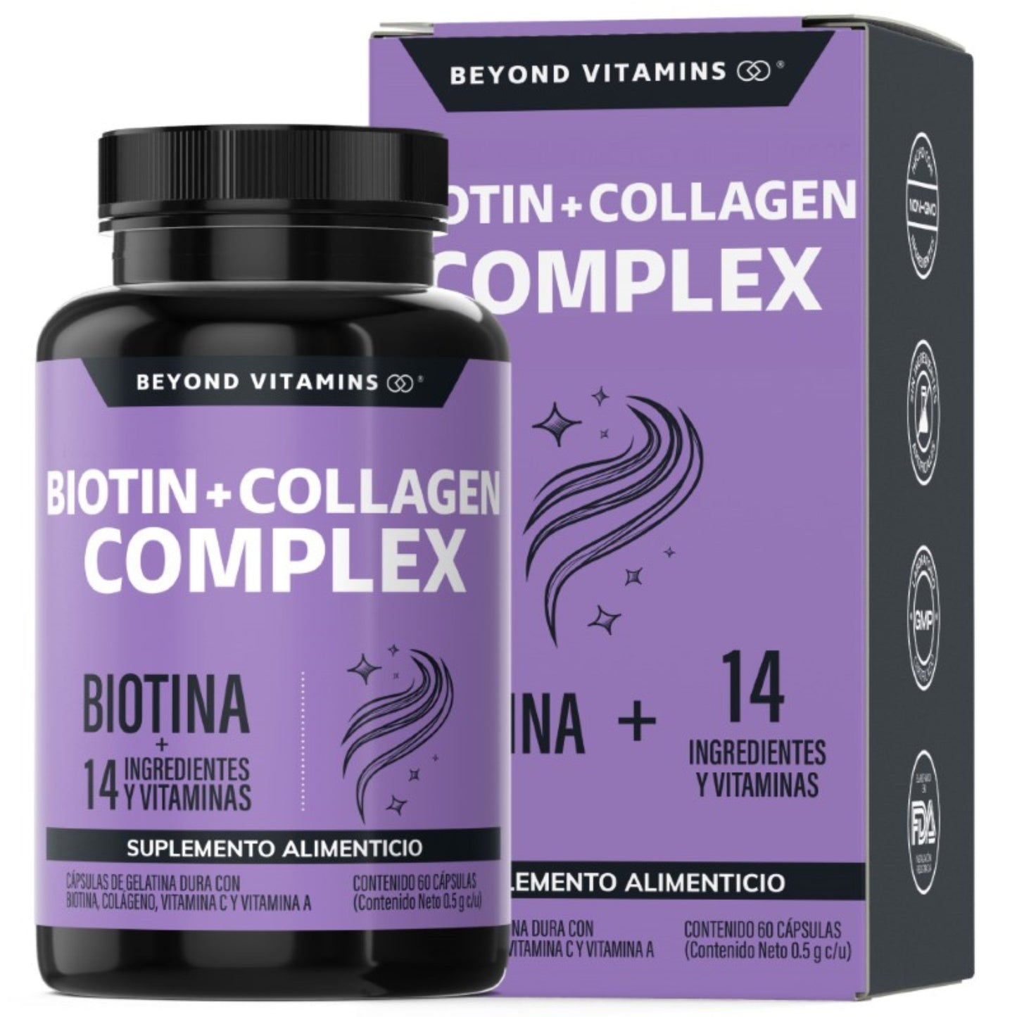 Biotin + collagen complex 60 caps