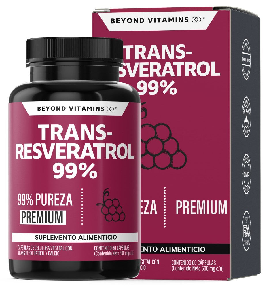 Trans-Resveratrol 99% - 60 cápsulas