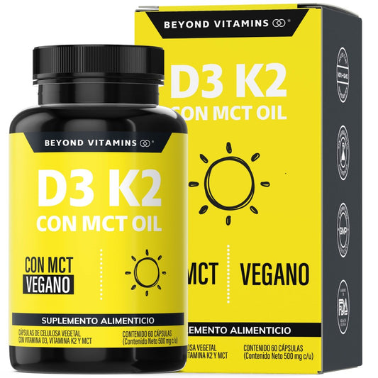 Vitamina D3, Vitamina K2 con MCT OIL 60 Caps