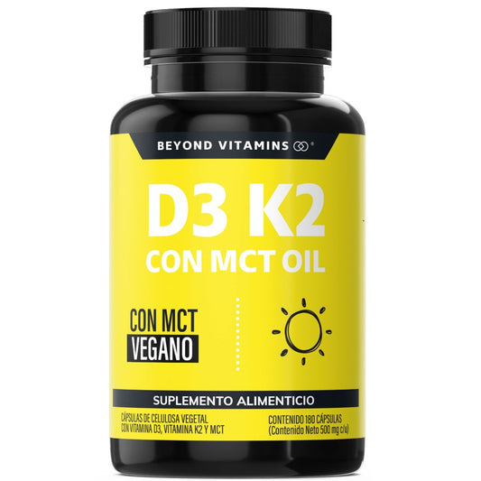 Vitamina D3, Vitamina K2 con MCT OIL 180 caps