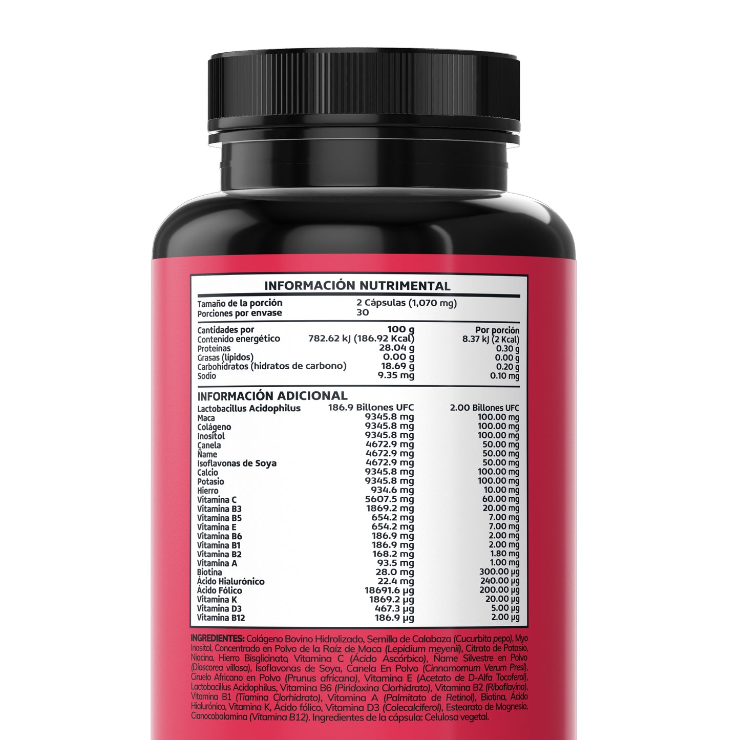 WOMEN40+ | Con Biotina y colágeno + Inositol - 60 cápsulas