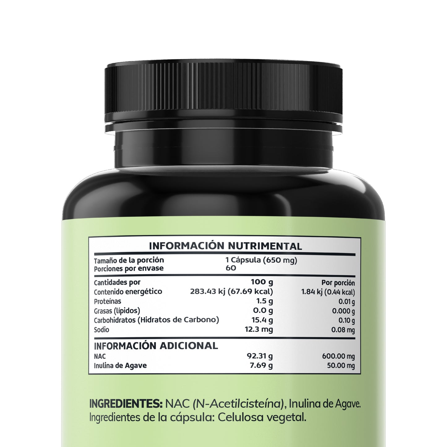 NAC | N -Acetilcisteína 600MG - 60 Cápsulas