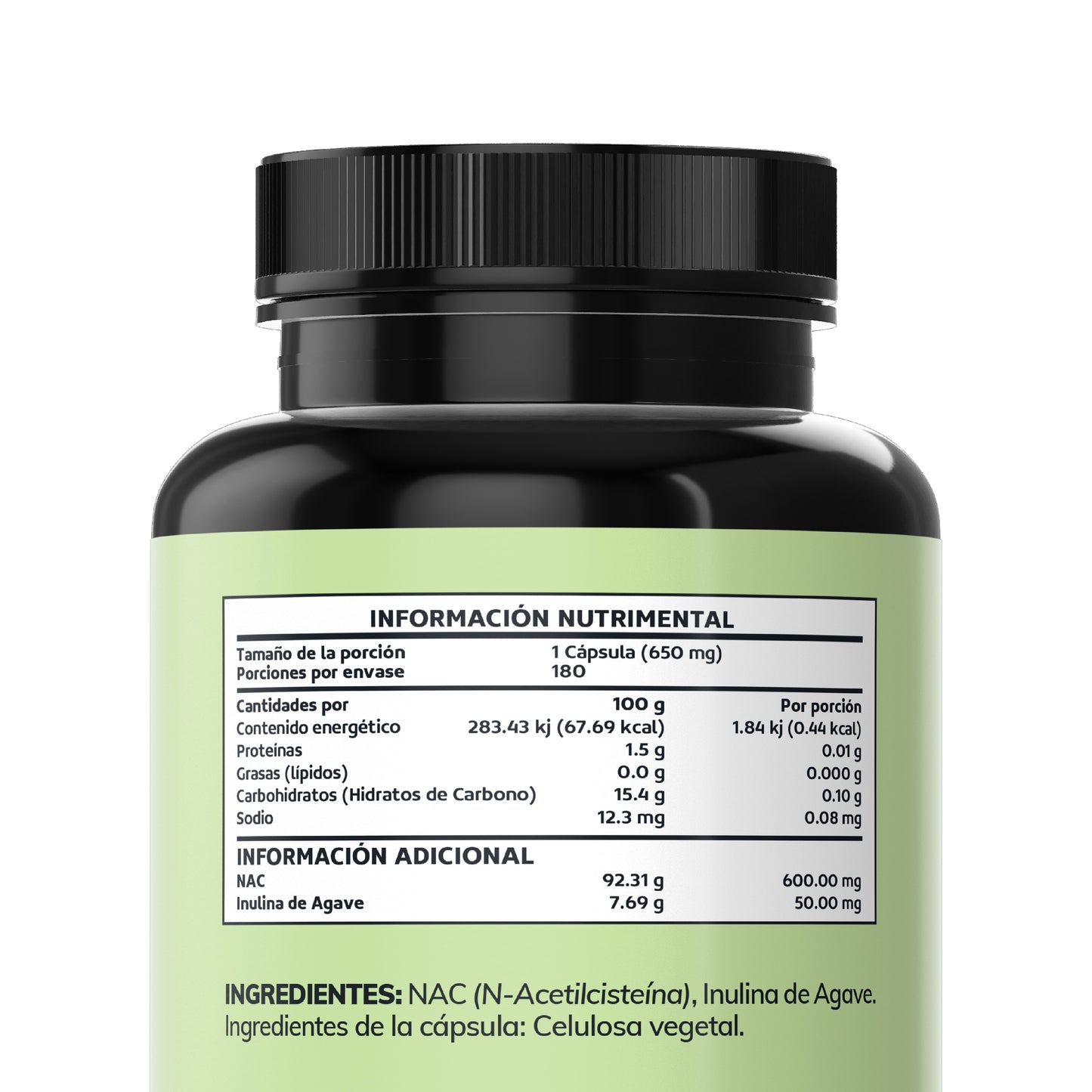 NAC | N -Acetilcisteína 600MG - 180 Cápsulas