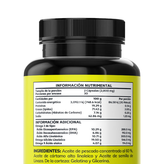 Omega 3 6 9 | Premium - 60 cápsulas