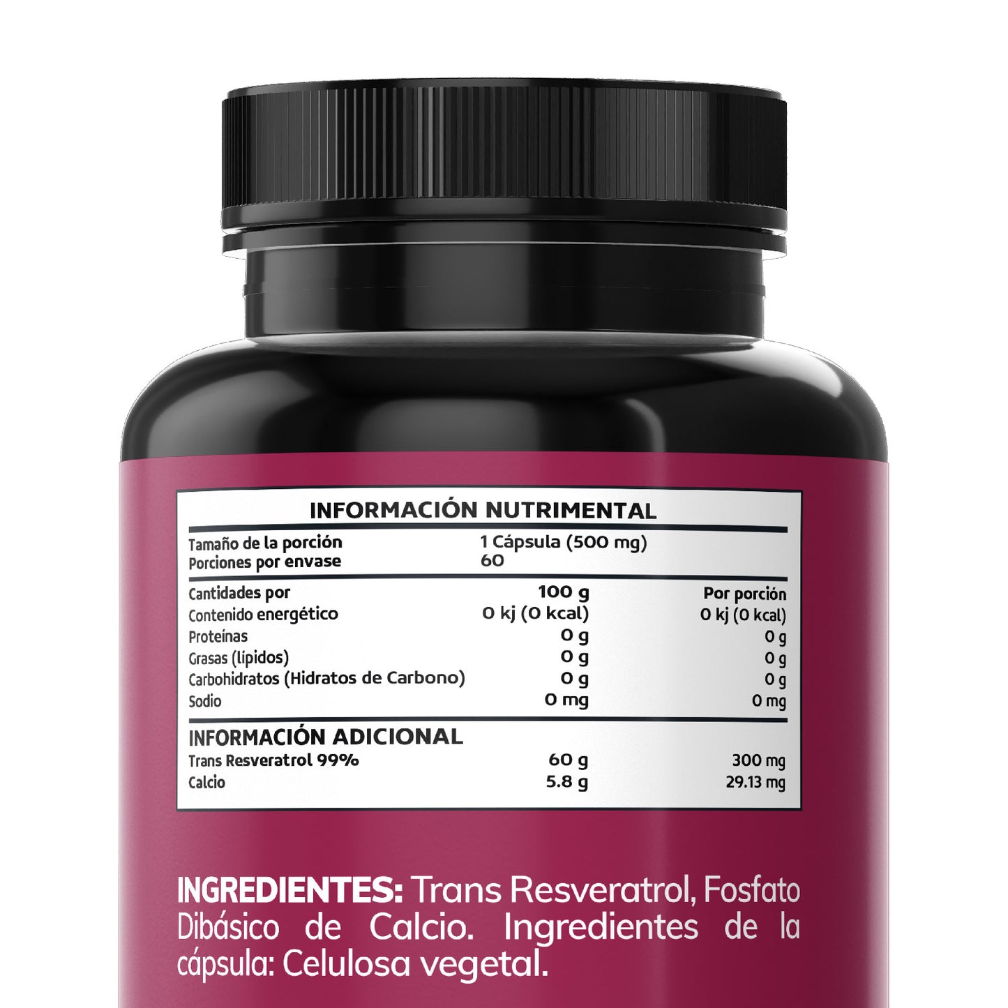 Trans-Resveratrol 99% - 60 cápsulas