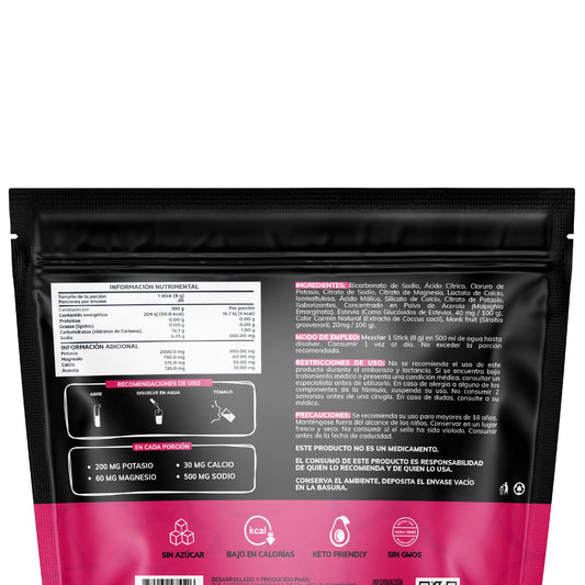 Electro Mix | Efervescente - 20 Sticks - Sabor Frutos Rojos