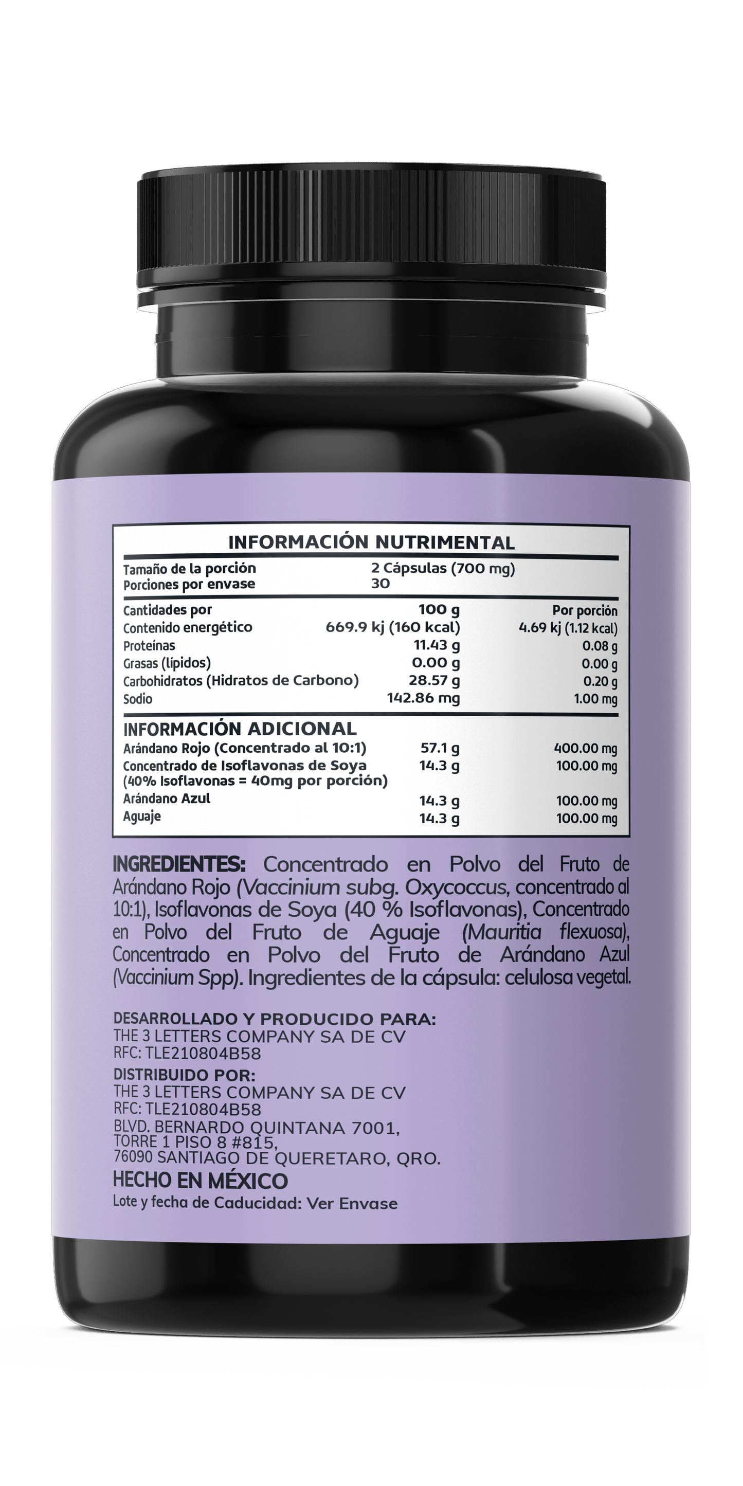 SOY Isofavlone Concentrate | PREMIUM | Con Arándano 10:1 - 60 Cápsulas