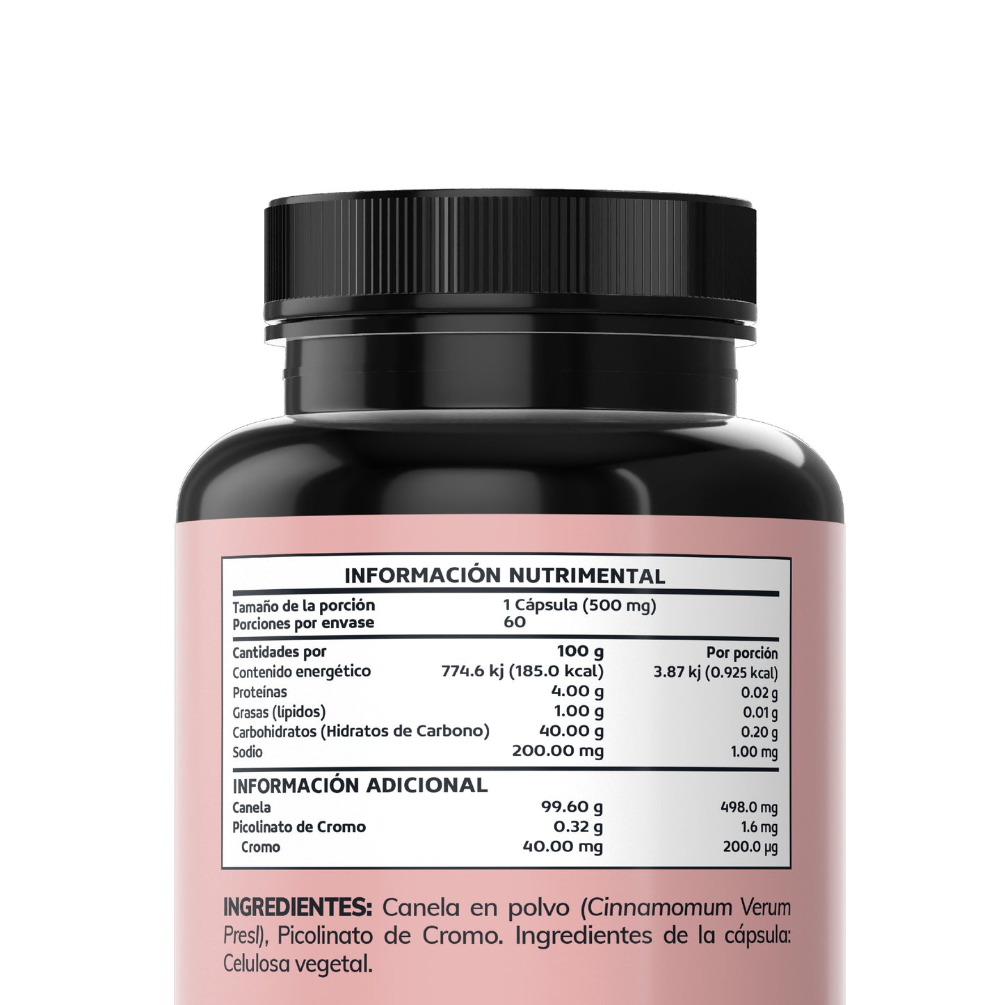 Picolinato de Cromo + Canela | 60 Cápsulas