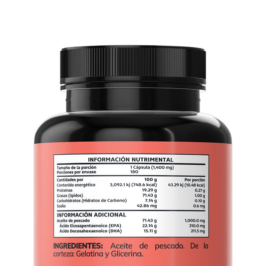 Premium Omega 3 | Salmon Oil - 180 cápsulas