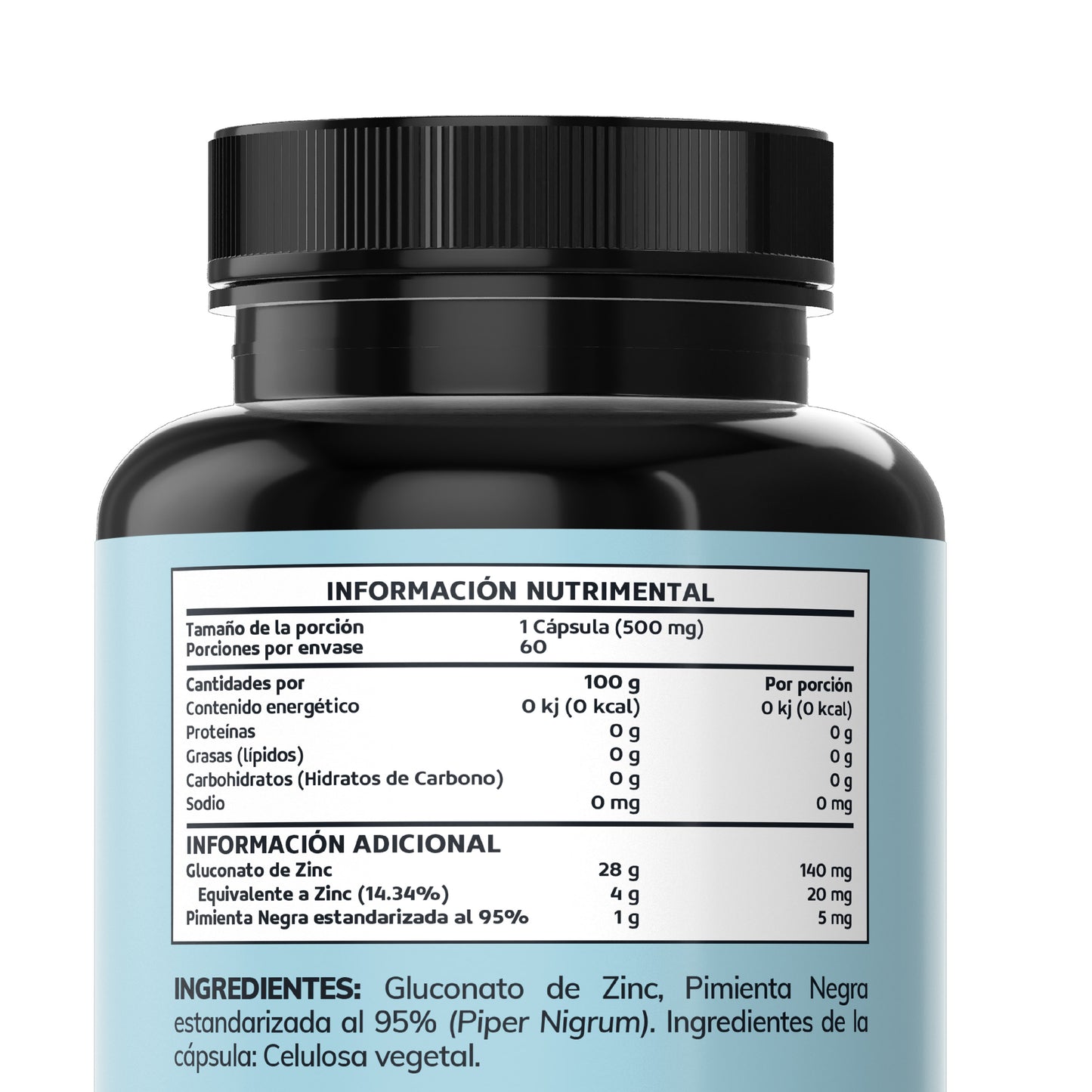 Zinc con Piperina 60 caps
