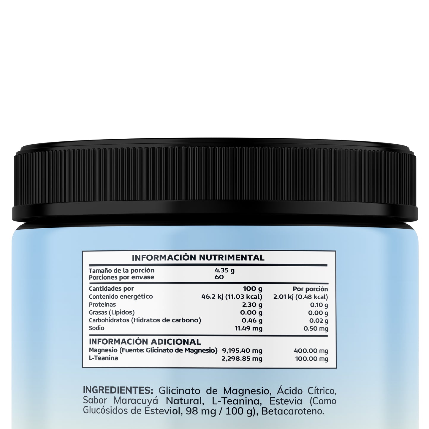 ALM Glicinato de Magnesio + L-Teanina (Beyond Vitamins) | Sabor Maracuyá - 60 Porciones