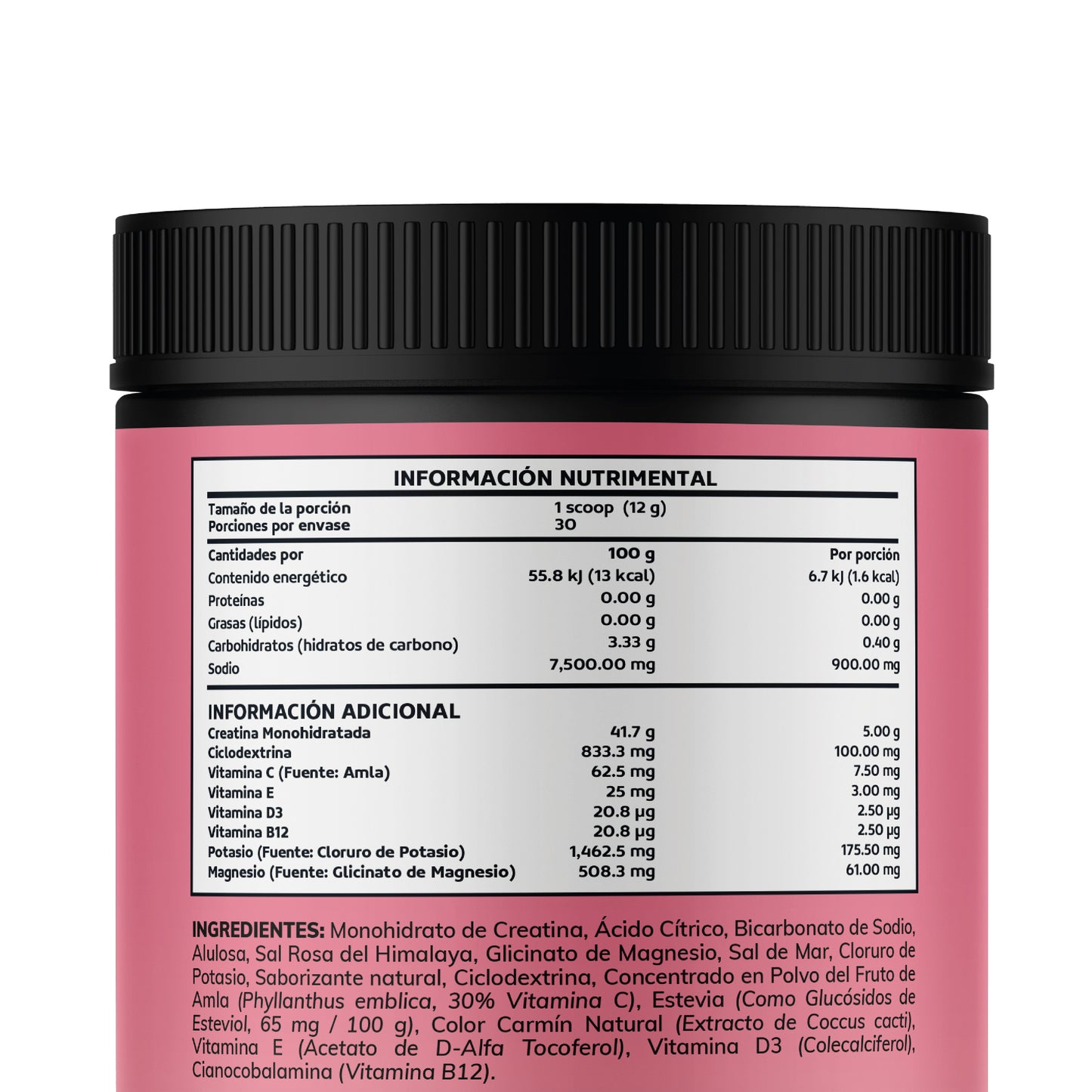 Creatina Monohidratada con Electrolitos y Ciclodextrina | 30 Porciones | Sabor Sandía