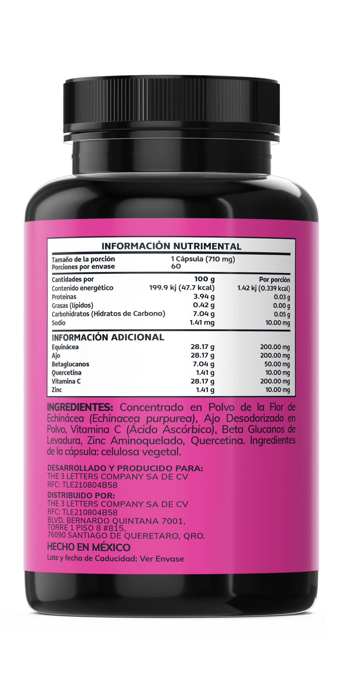 Equinácea Complex | Con ajo + Vitamina C - 60 Cápsulas