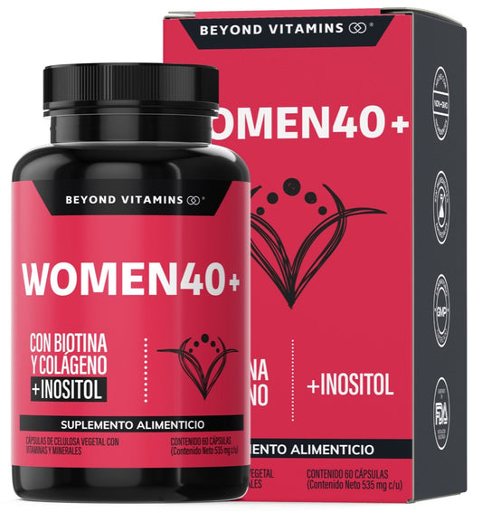 WOMEN40+ | Con Biotina y colágeno + Inositol
