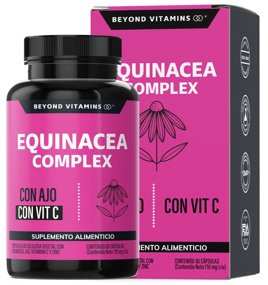 Equinácea Complex | Con ajo + Vitamina C - 60 Cápsulas