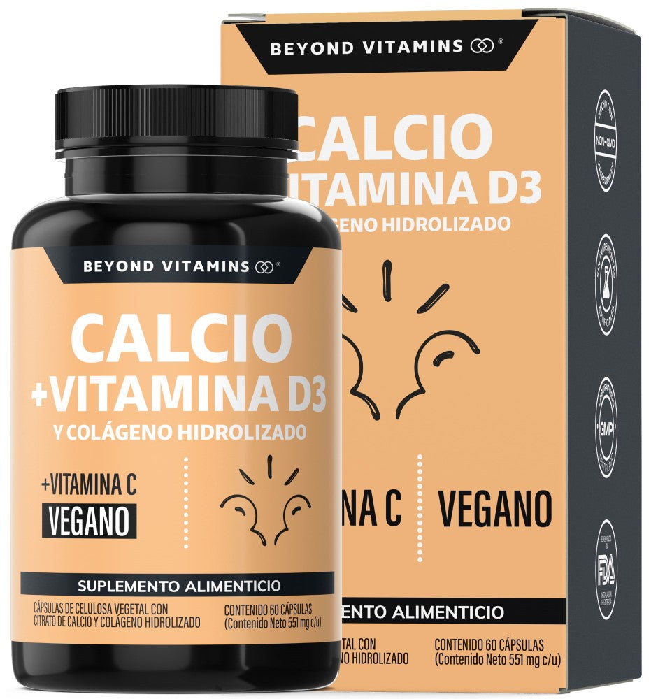 Calcio | Vitamina D3 y Colágeno Hidrolizado