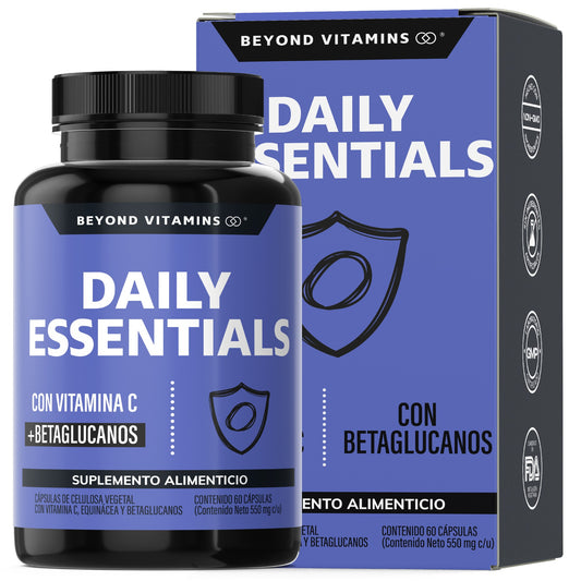 Daily Essentials | Con vitamina C + Betaglucanos - 60 cápsulas