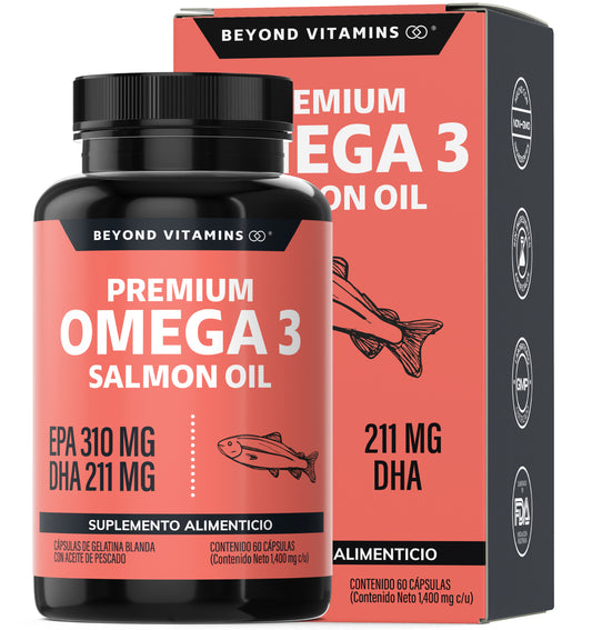 Premium Omega 3 | Salmon Oil - 60 cápsulas