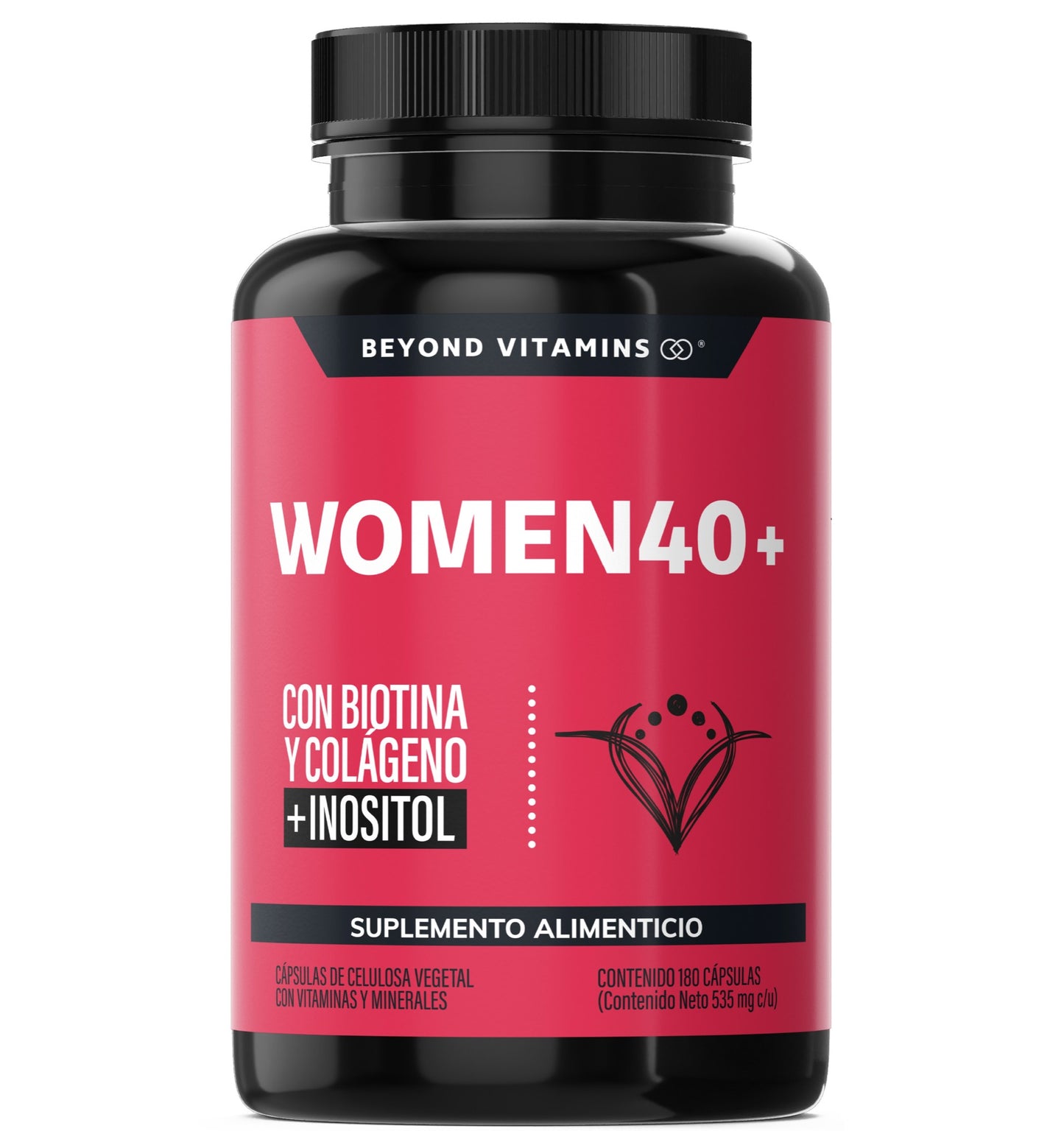WOMEN40+ | Con Biotina y colágeno + Inositol - 180 cápsulas