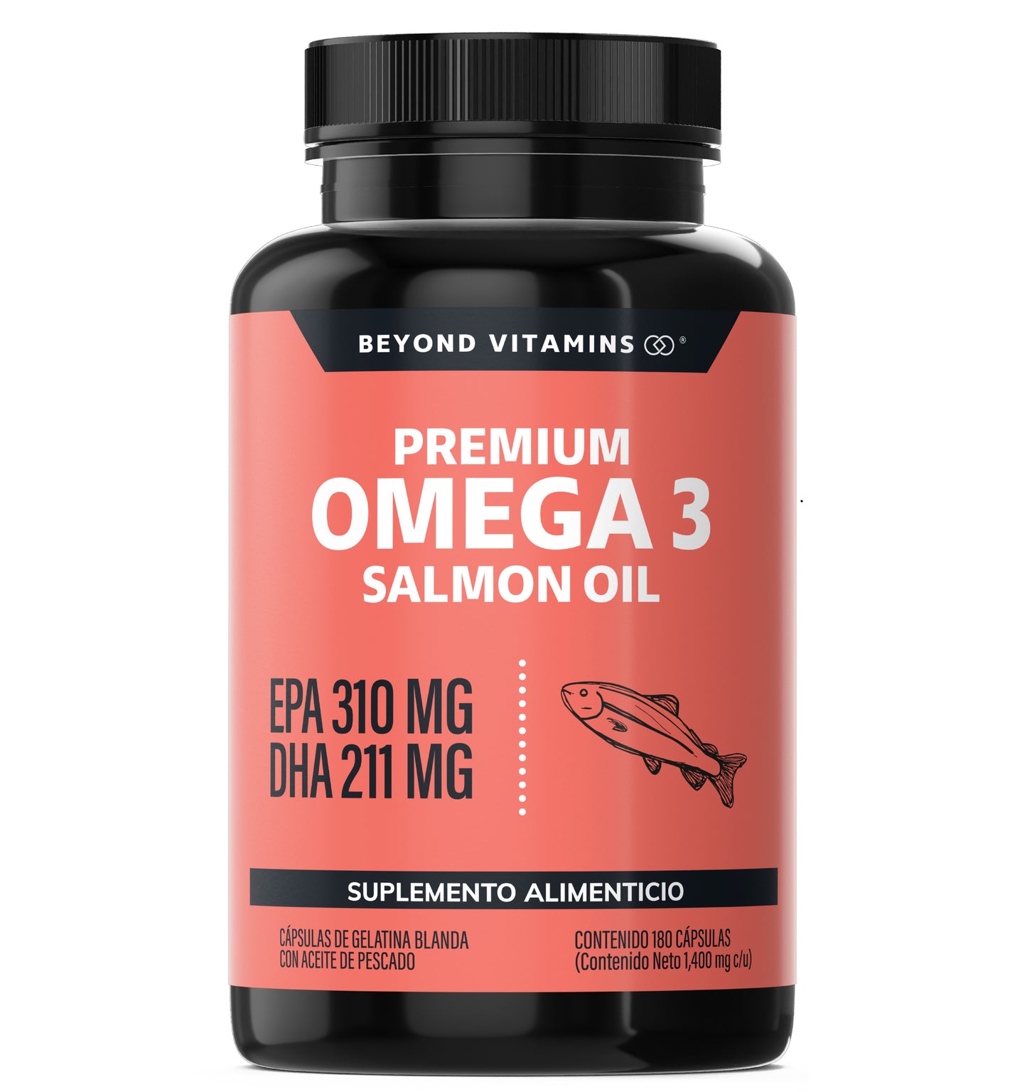 Premium Omega 3 | Salmon Oil - 180 cápsulas