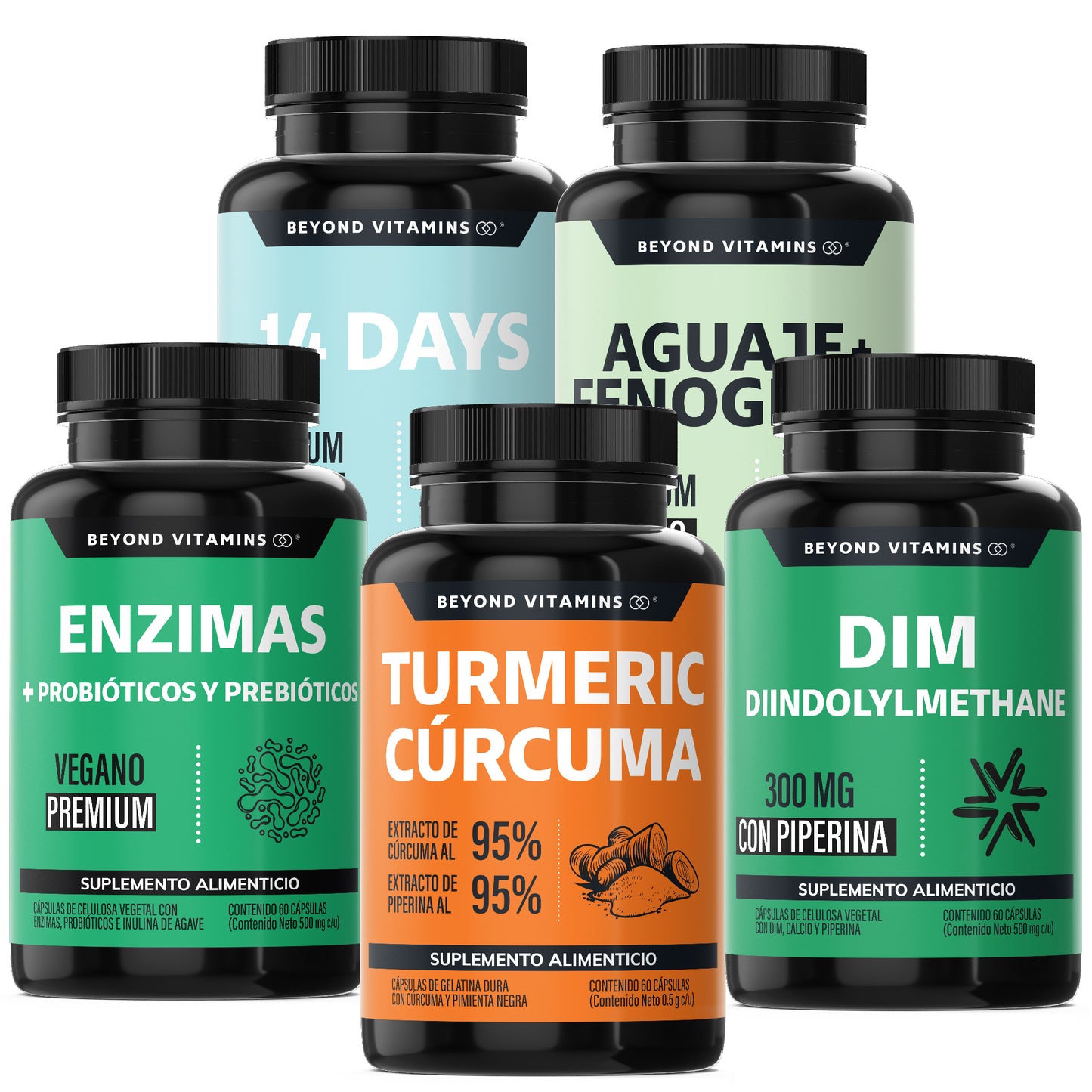 BV: Enzimas, Turmeric, 14 Days, Aguaje , DIM