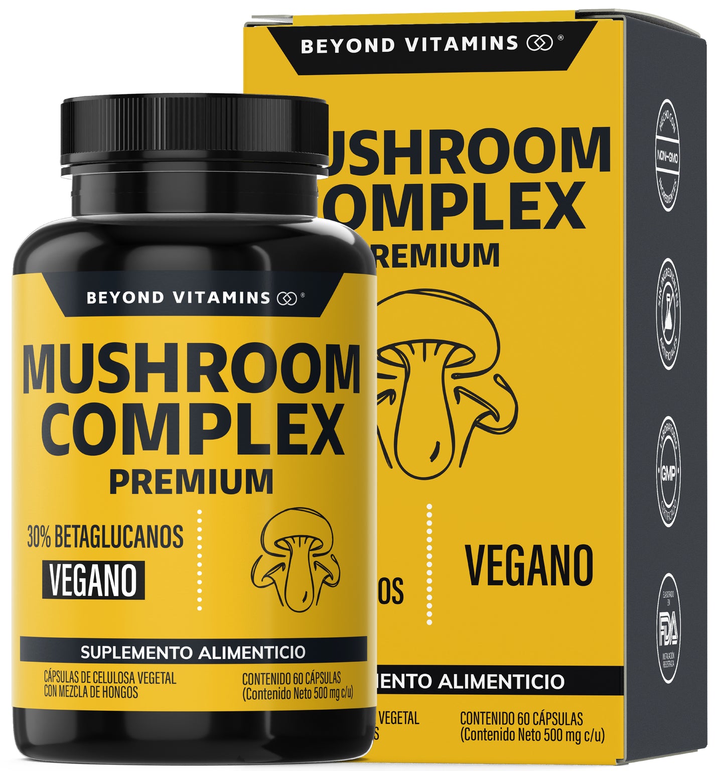 Mushroom Complex | PREMIUM - 60 Cápsulas