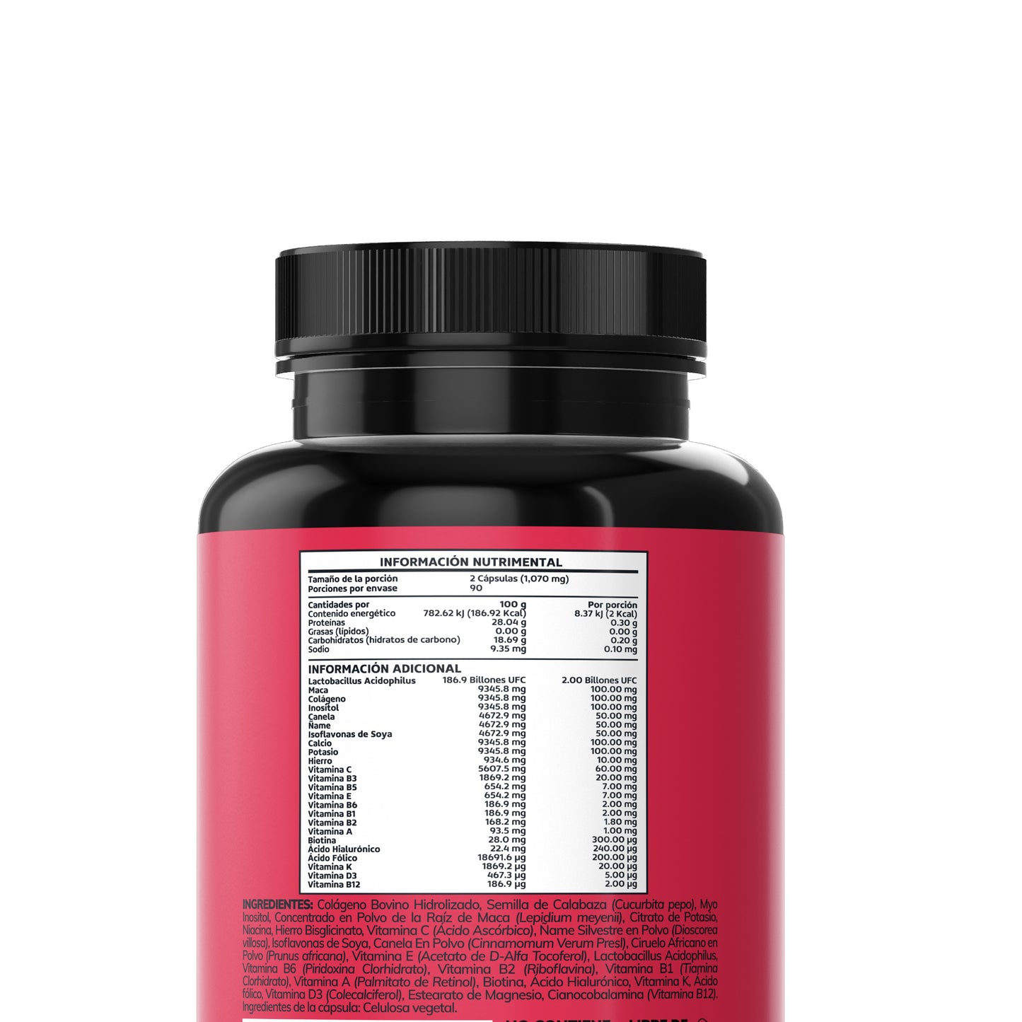 WOMEN40+ | Con Biotina y colágeno + Inositol - 180 cápsulas