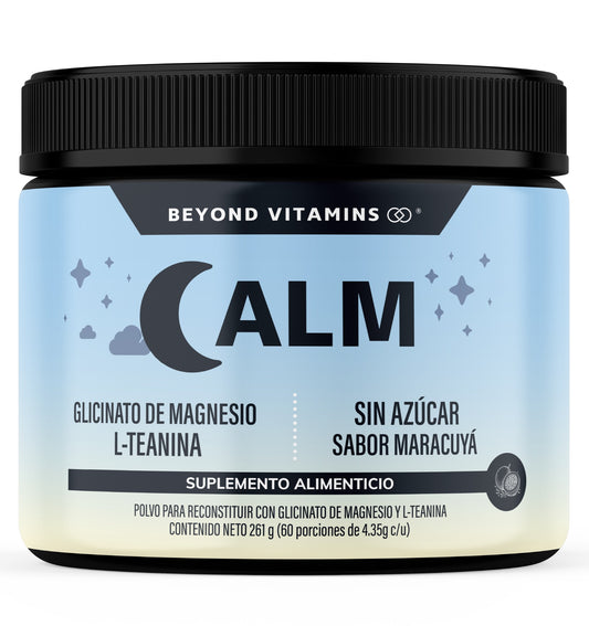 ALM Glicinato de Magnesio + L-Teanina (Beyond Vitamins) | Sabor Maracuyá - 60 Porciones