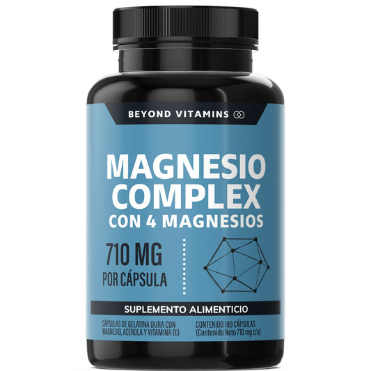 Magnesio complex con 4 magnesios - 180 cápsulas