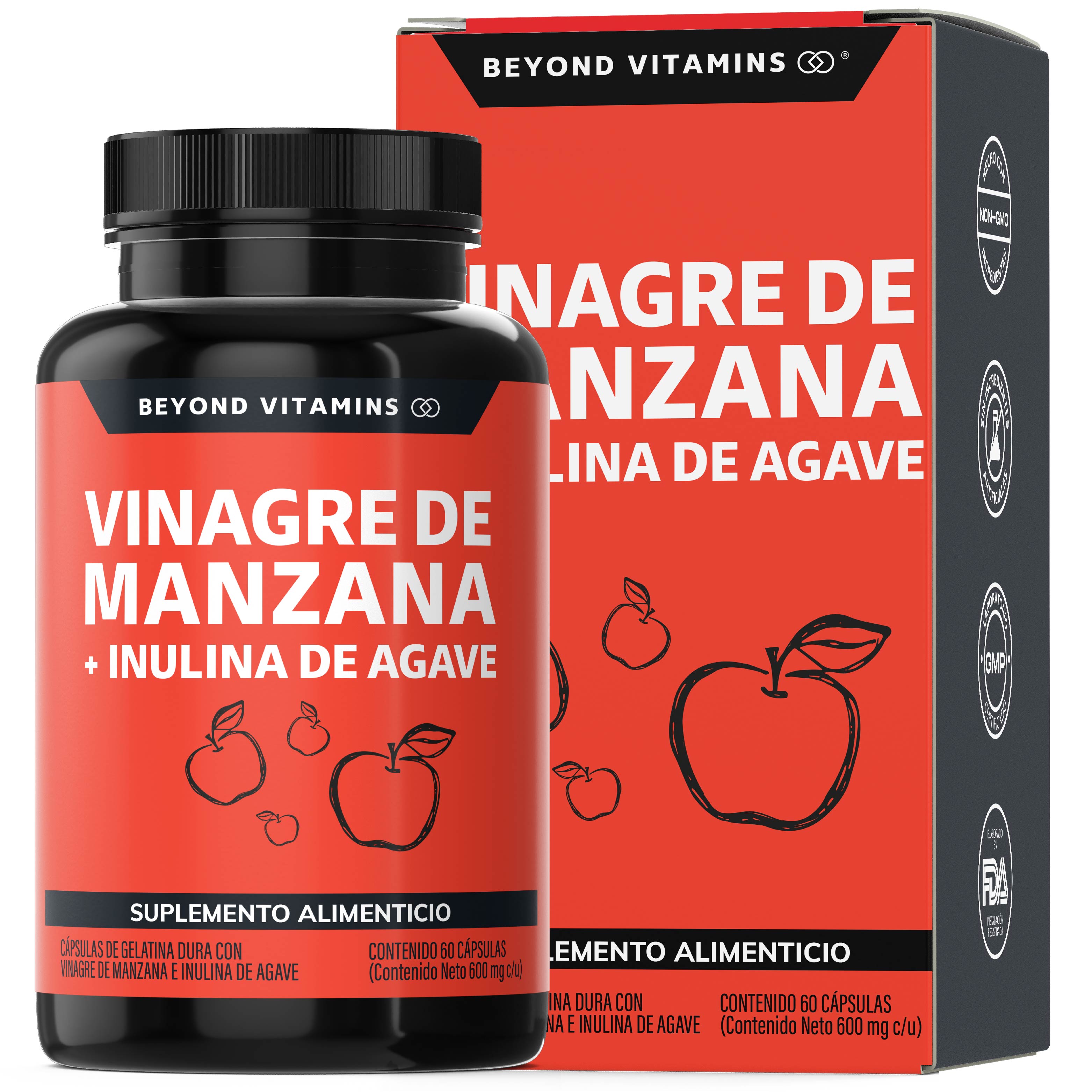 Vinagre de Manzana + Inulina de Agave