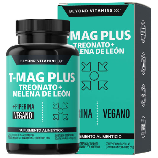 T- MAG PLUS |  Treonato + Melena de León - 60 Cápsulas