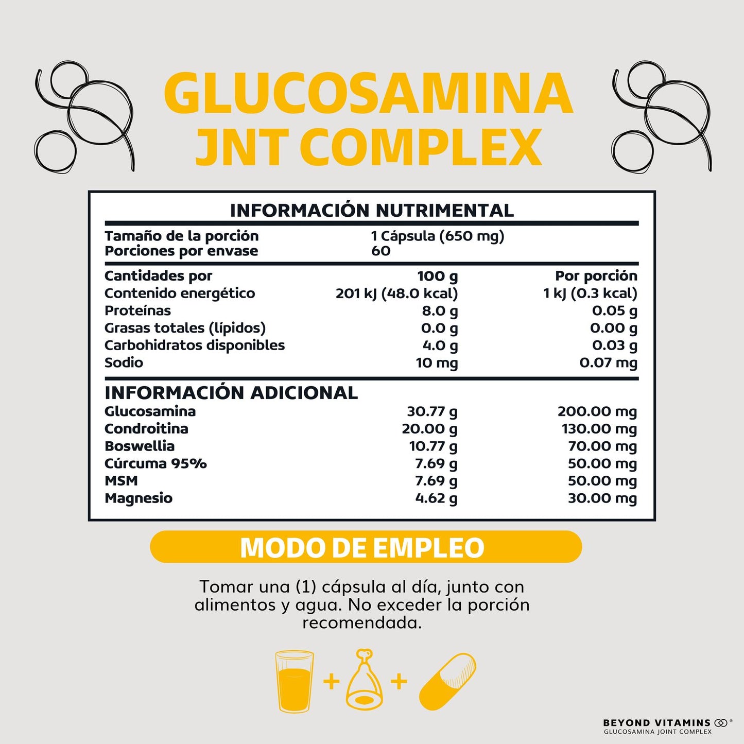 Glucosamina JNT complex - 60 Cápsulas