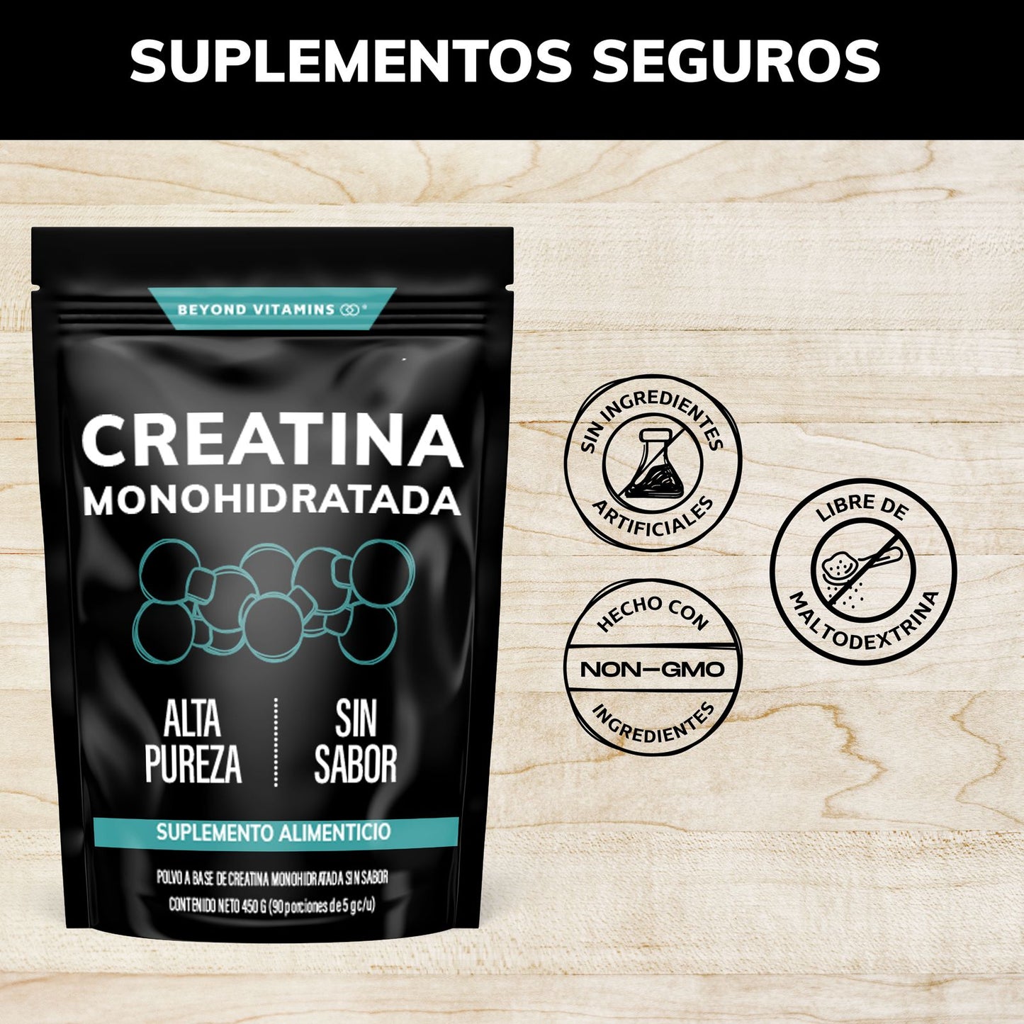 Creatina monohidratada en polvo - 450 g