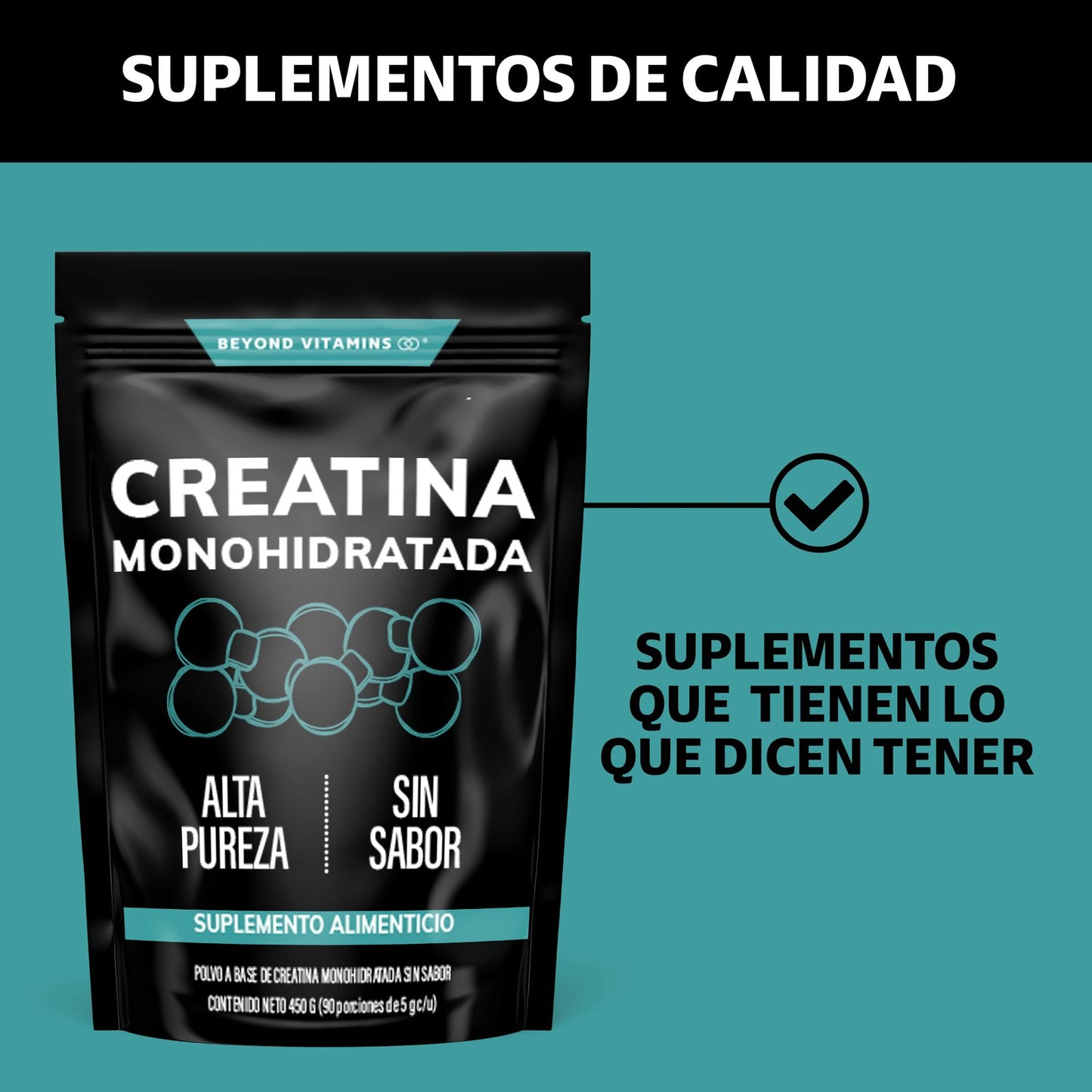 Creatina monohidratada en polvo - 450 g